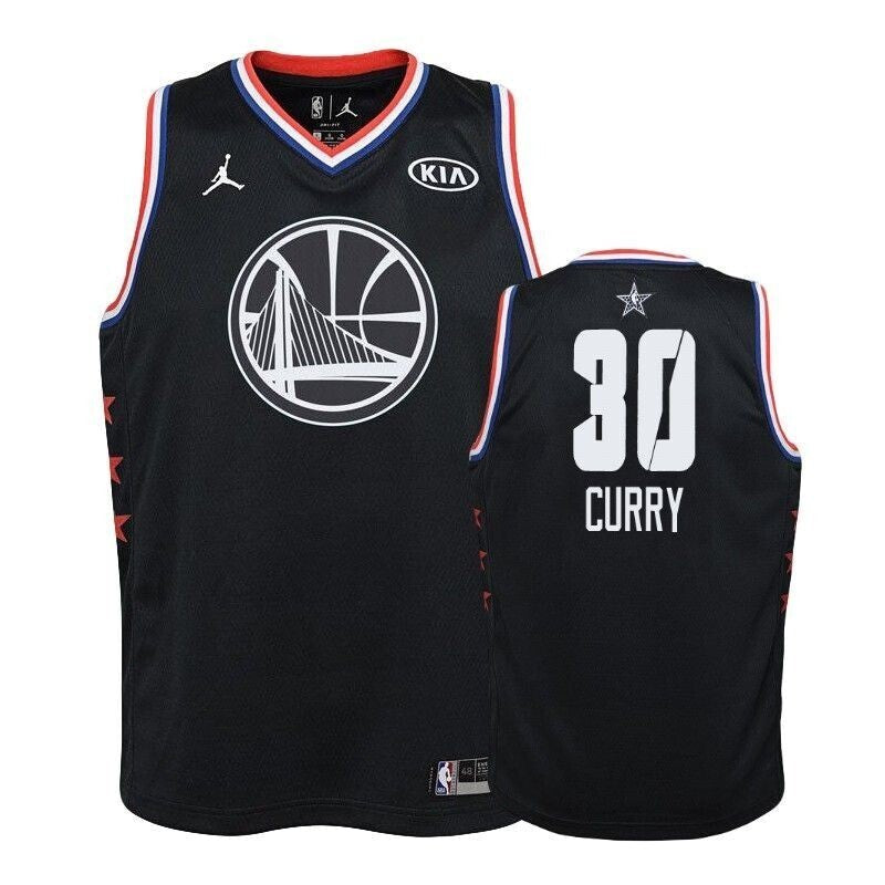 Youth Golden State Warriors #30 Stephen Curry 2019 All-Star Jersey - Black