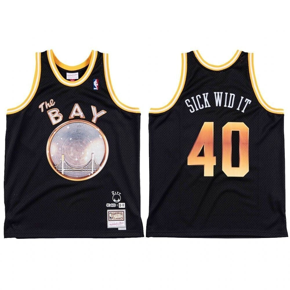 E-40 X Golden State Warriors Sick Wid It #40 Black Jersey