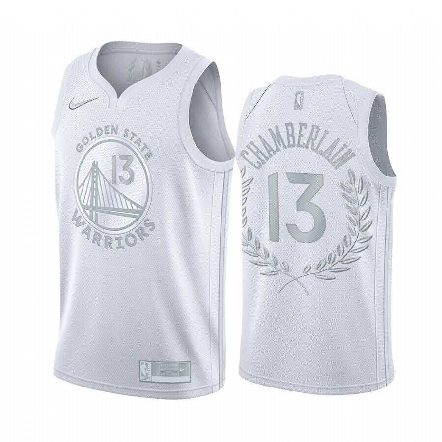 Wilt Chamberlain Golden State Warriors White Platinum Edition #13 Jersey