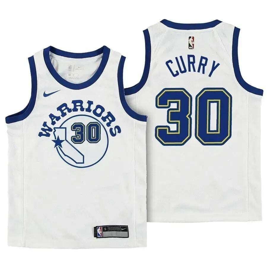 Warriors Stephen Curry #30 Hardwood Classic White Jersey