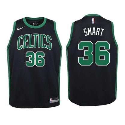 Celtics  Marcus Smart #36 Statet Edition Black Jersey