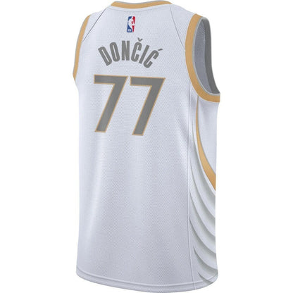 Luka Doncic Dallas Mavericks Nike Youth 2020/21 Swingman Jersey White - City Edition
