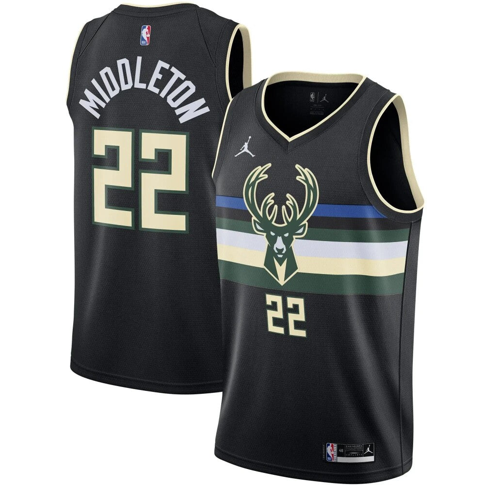 Khris Middleton Milwaukee Bucks 2020/21 Swingman Jersey - Statement Edition - Black