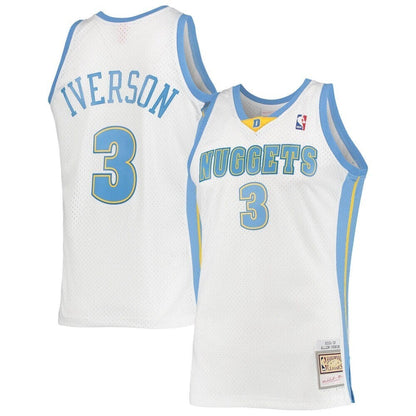 Allen Iverson Denver Nuggets 2006/07 Hardwood Classics White Jersey gift for Denver Nuggets fans