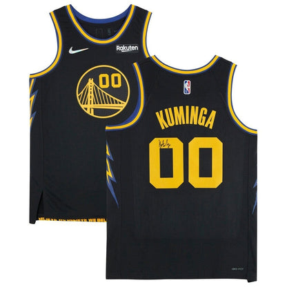 Jonathan Kuminga Golden State Warriors Fanatics  Autographed 2021 Nike Replica Replica Replica Mixtape Swingman Jersey - Black