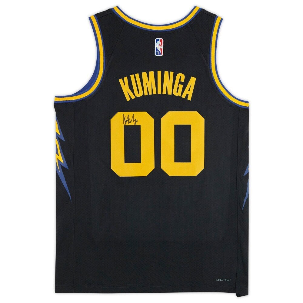 Jonathan Kuminga Golden State Warriors Fanatics  Autographed 2021 Nike Replica Replica Replica Mixtape Swingman Jersey - Black