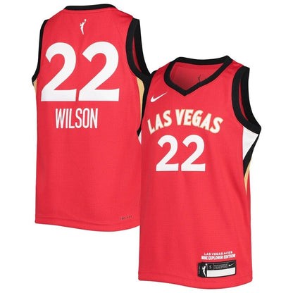 A'ja Wilson Las Vegas Aces Nike Replica Replica Replica  2021 Player Jersey - Explorer Edition - Red